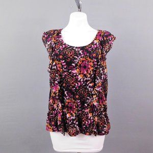 Apt. 9 Women Shirt Purple Multi PL